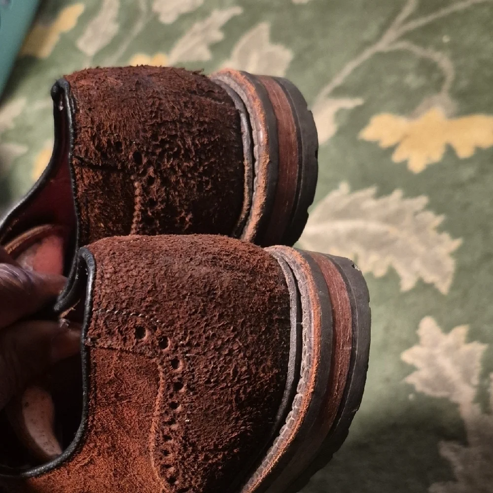 Allen Edmonds Brown Suede Wingtip Oxford Shoes